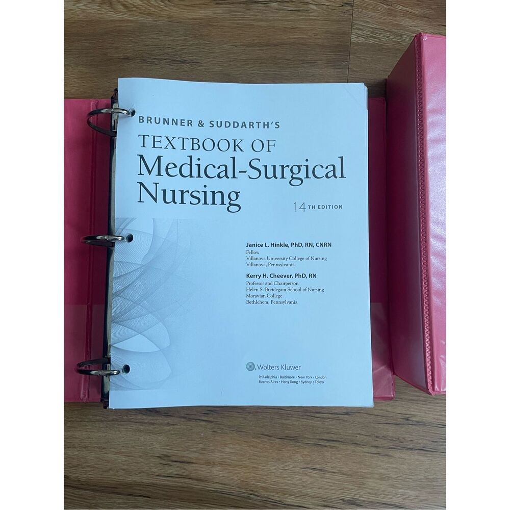Textbook of Medical-Surgical Nursing 14th Edition Pink and Cheever